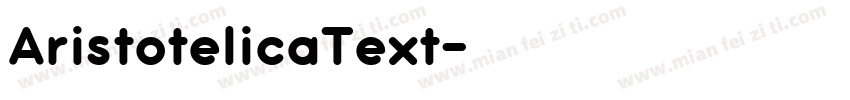 AristotelicaText字体转换