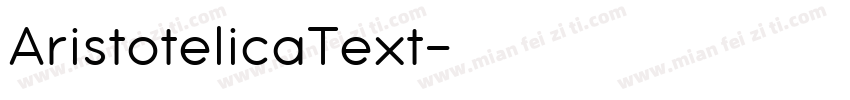 AristotelicaText字体转换