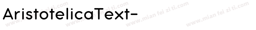 AristotelicaText字体转换