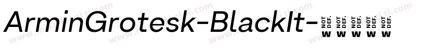 ArminGrotesk-BlackIt字体转换