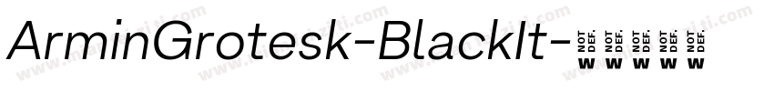 ArminGrotesk-BlackIt字体转换
