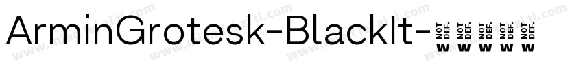 ArminGrotesk-BlackIt字体转换