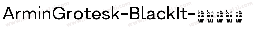 ArminGrotesk-BlackIt字体转换