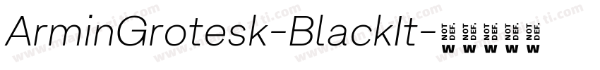 ArminGrotesk-BlackIt字体转换