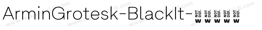 ArminGrotesk-BlackIt字体转换