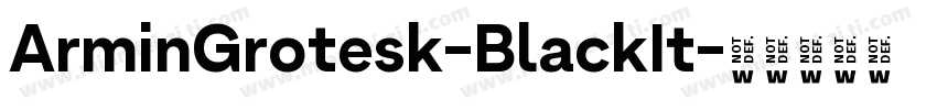 ArminGrotesk-BlackIt字体转换