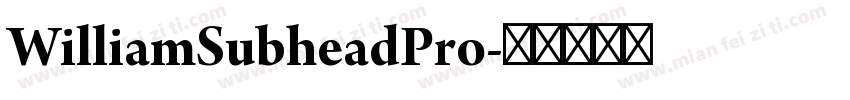 WilliamSubheadPro字体转换