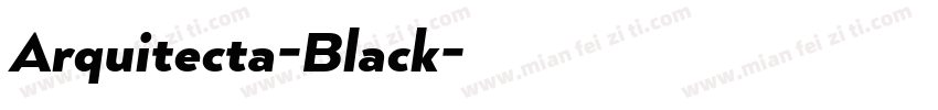 Arquitecta-Black字体转换