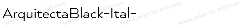 ArquitectaBlack-Ital字体转换