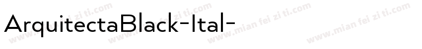 ArquitectaBlack-Ital字体转换