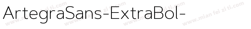 ArtegraSans-ExtraBol字体转换
