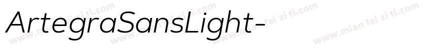 ArtegraSansLight字体转换