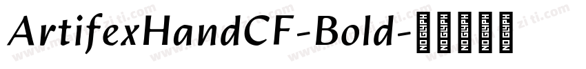 ArtifexHandCF-Bold字体转换