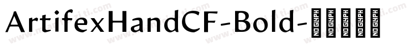 ArtifexHandCF-Bold字体转换