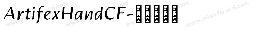 ArtifexHandCF字体转换