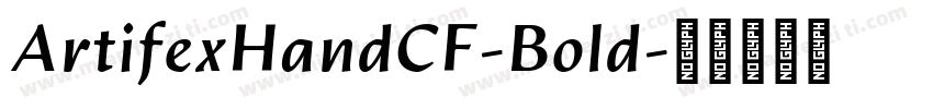 ArtifexHandCF-Bold字体转换