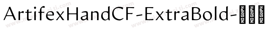 ArtifexHandCF-ExtraBold字体转换