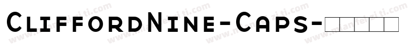 CliffordNine-Caps字体转换