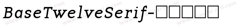 BaseTwelveSerif字体转换