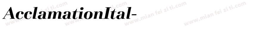 AcclamationItal字体转换
