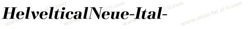 HelvelticalNeue-Ital字体转换