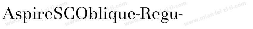 AspireSCOblique-Regu字体转换
