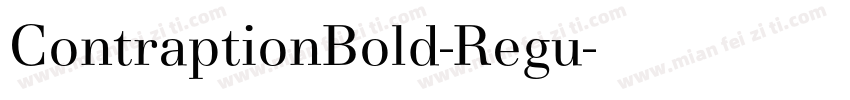 ContraptionBold-Regu字体转换