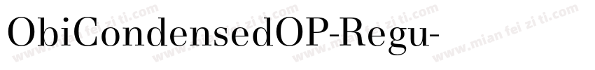 ObiCondensedOP-Regu字体转换