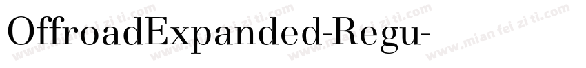 OffroadExpanded-Regu字体转换