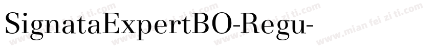 SignataExpertBO-Regu字体转换