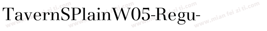 TavernSPlainW05-Regu字体转换