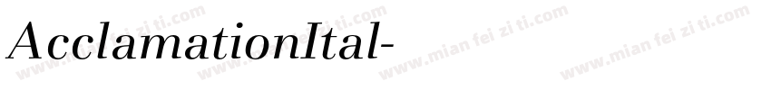 AcclamationItal字体转换