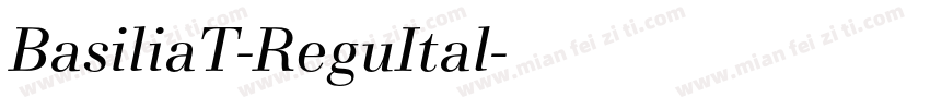BasiliaT-ReguItal字体转换