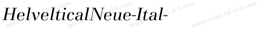 HelvelticalNeue-Ital字体转换