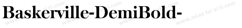Baskerville-DemiBold字体转换