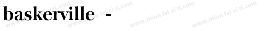 baskerville字体字体转换