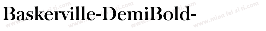 Baskerville-DemiBold字体转换