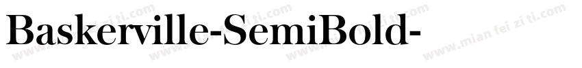 Baskerville-SemiBold字体转换