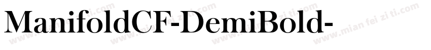 ManifoldCF-DemiBold字体转换
