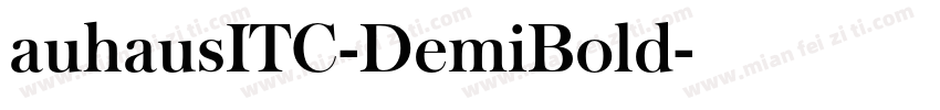 auhausITC-DemiBold字体转换