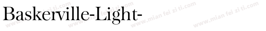 Baskerville-Light字体转换