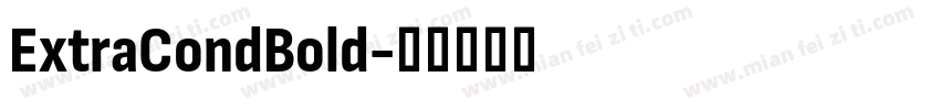 ExtraCondBold字体转换