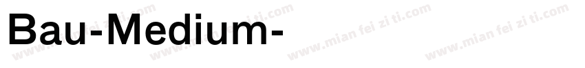 Bau-Medium字体转换