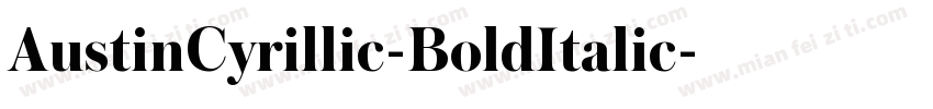 AustinCyrillic-BoldItalic字体转换