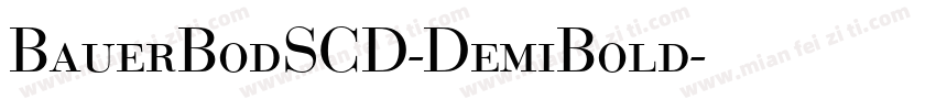 BauerBodSCD-DemiBold字体转换