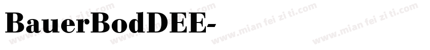 BauerBodDEE字体转换