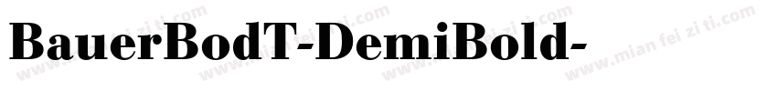 BauerBodT-DemiBold字体转换