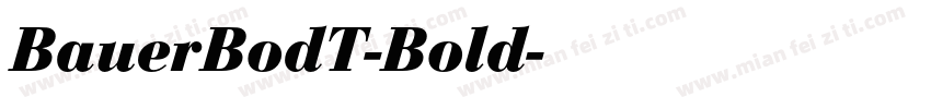 BauerBodT-Bold字体转换
