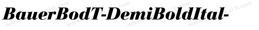 BauerBodT-DemiBoldItal字体转换