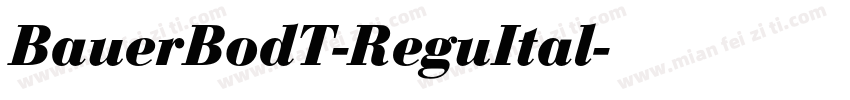 BauerBodT-ReguItal字体转换